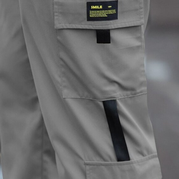Grey Mens Cargo Pants - Picture 3 of 4
